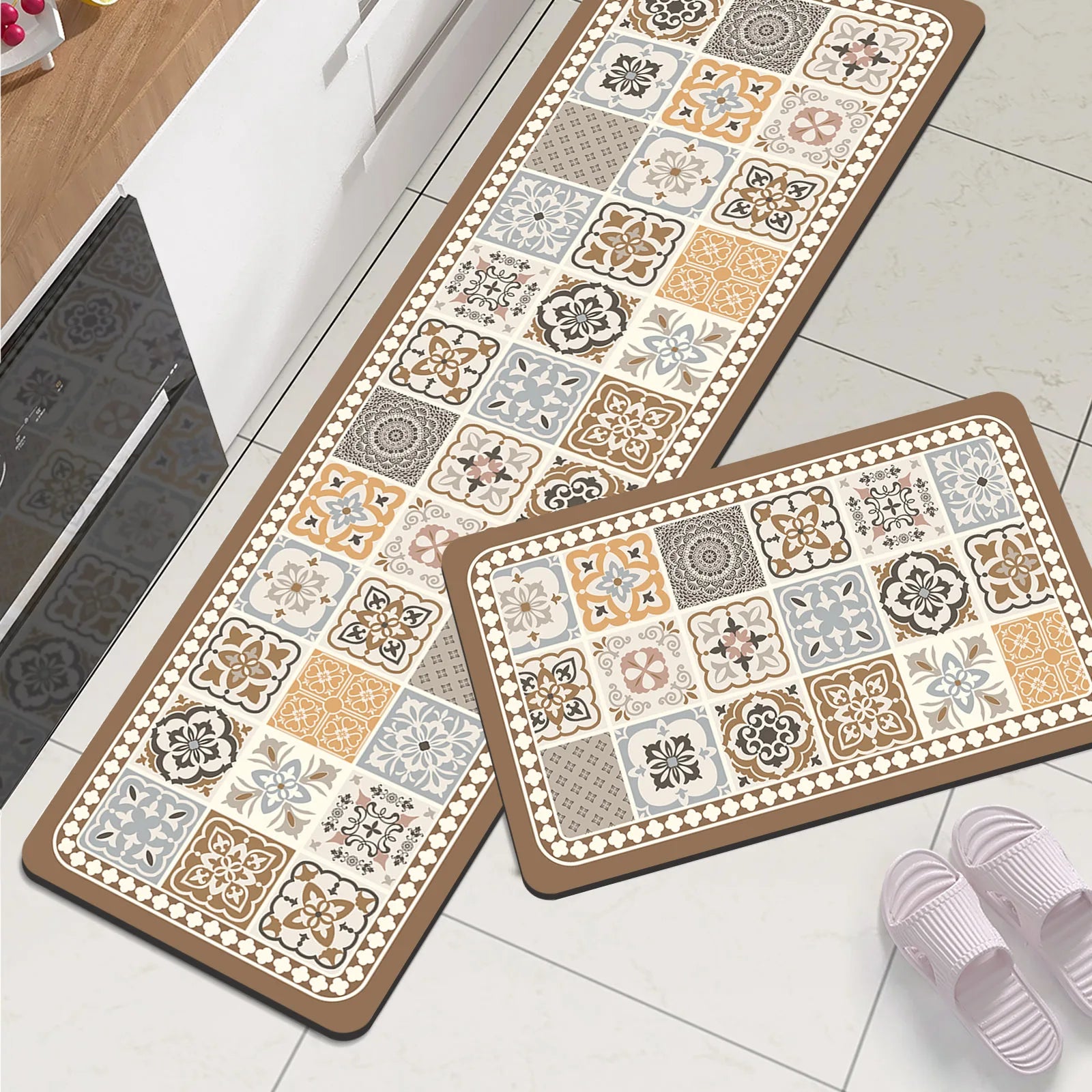 Navak Carpet Super Absorbent Kitchen Mat Waterproof Long Area Kitchen Rug For Living Room Bedroom Foot Mat Hallway Carpet Doormat Washable