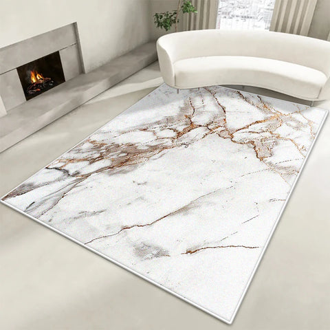 Navak Carpet Nordic Marble Style Carpet Modern Decoration Home Living Room Non-slip Washable Rug Bedroom Lounge Foldable Soft Plush Floor Mat