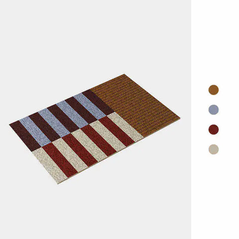 Navak Carpet PVC Grids Floor Anti Slip Pad Aesthetic Home Room Decor Geometric Bathroom Mat Soft Rug Bedroom Carpet Doormat