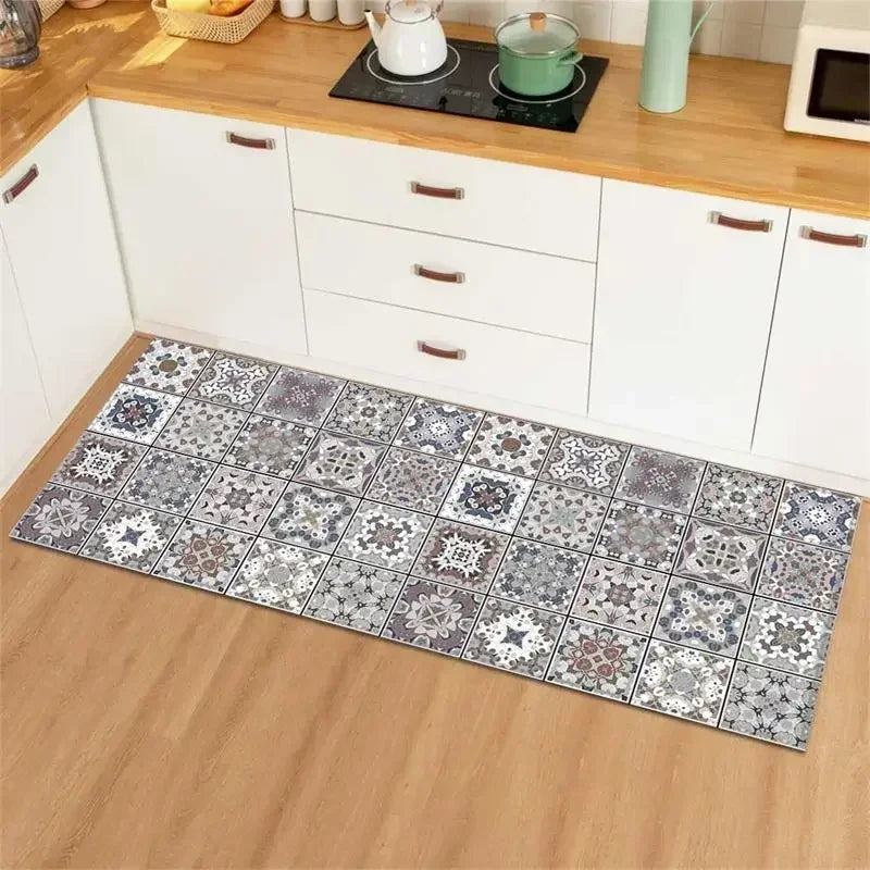 Navak CarpetCarpet for Kitchen Floor Mat Waterproof Oil-proof Rug Leather Non-slip Area Rugs Home Decor Alfombra Vinilicas Cocina שטיח למטבח