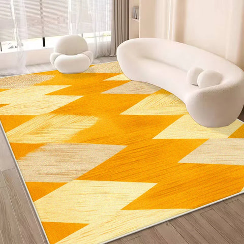 Navak Carpet Nordic Abstract Yellow Large Size Rugs for Living Room Light Luxury Sofa Area Decoration Carpets Home Bedroom Non-slip Floor Mat
