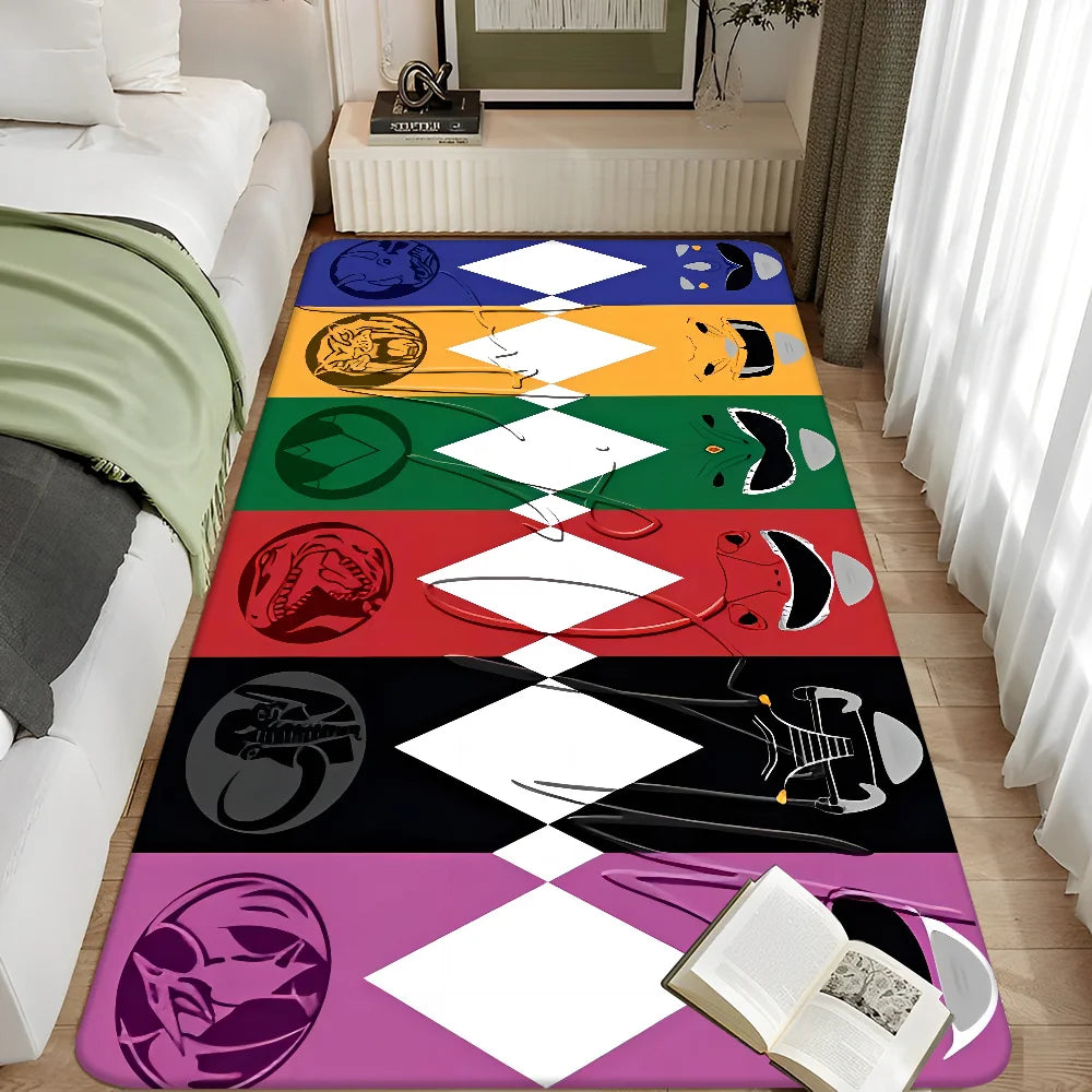 Navak Carpet Mighty Morphin Power Rangers Floor Bathroom Mat Kids Room Bedroom Decoration Balcony Anti-Slip Doormat Living Room Welcome Rug