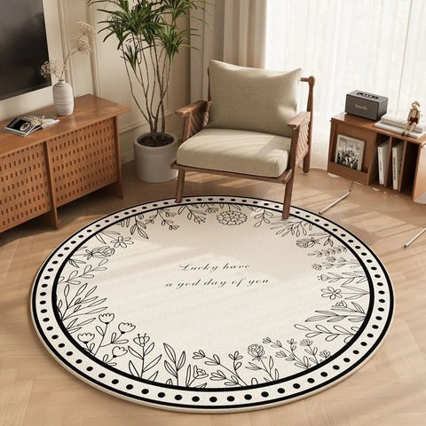 Navak Carpet Europe Bohemia Style Round Carpet Living Room Sofa Bedroom Bedside Study Kitchen Entrance Door Mat Non-slip Home Decor Rug