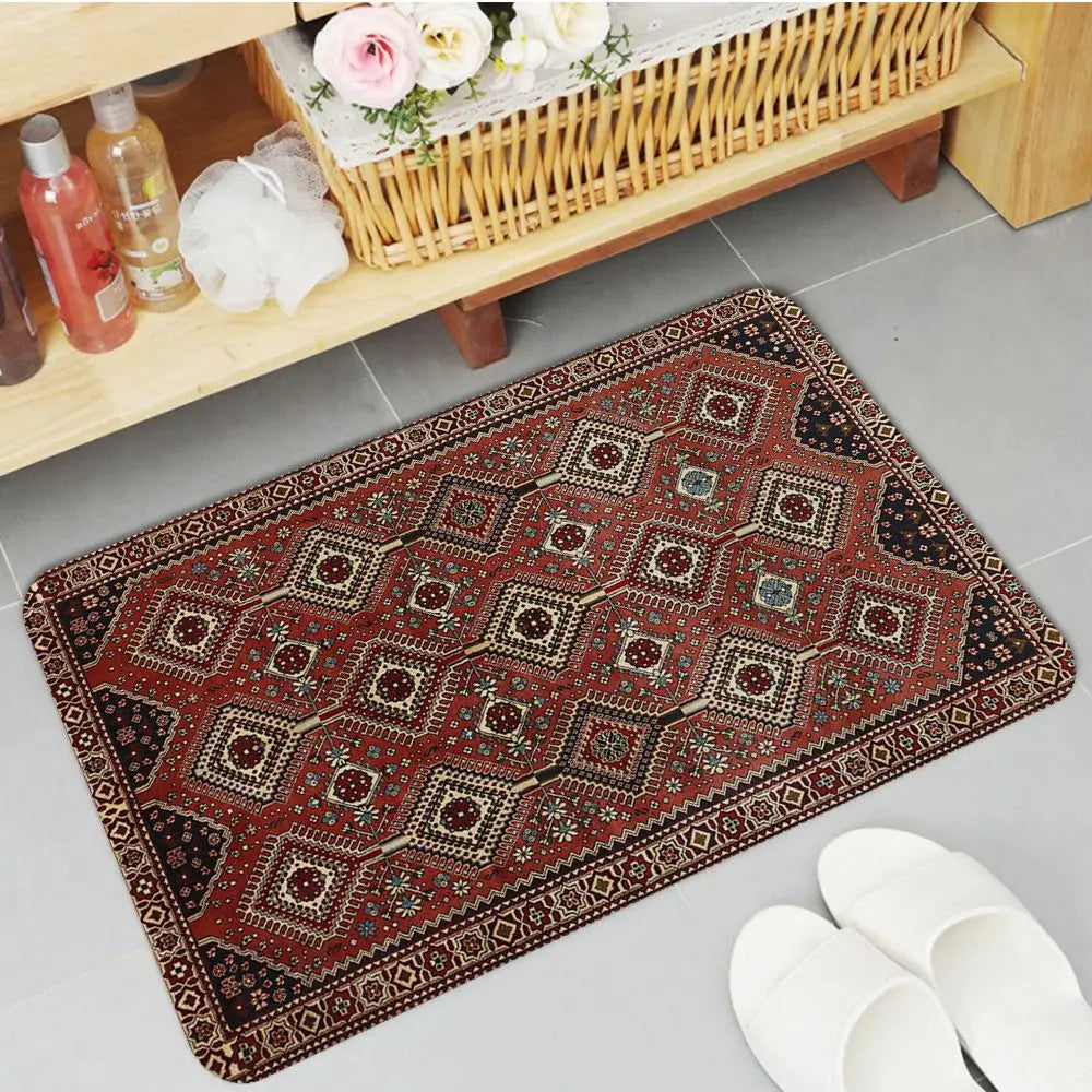 Navak Carpet Boho Persian Rug Pattern Kitchen Mat Non-Slip Laundry Room Mat Laundry Decor Balcony Child Living Room Modern Home Decor