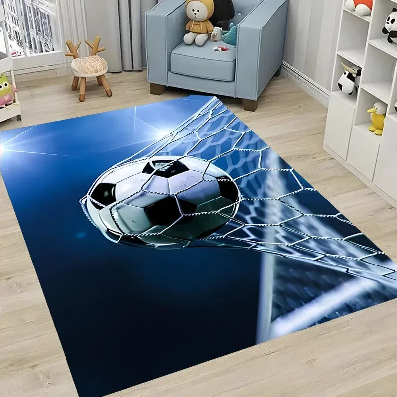 Navak Carpet Ball Sports Themed Carpet Cartoon Soccer Floor Mat for Kids Bedroom Decor Football Large Area Rugs Home Living Room Hallway Rug