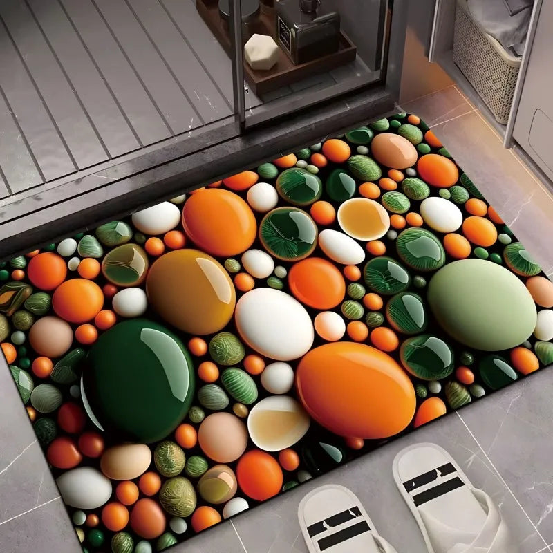 Navak Carpet Exclusive Picks Pebble Pattern Facecloth Floor Mat Ins Style Non-Slip Bathroom Entrance Living Room Three Floor Mats Home Decoration