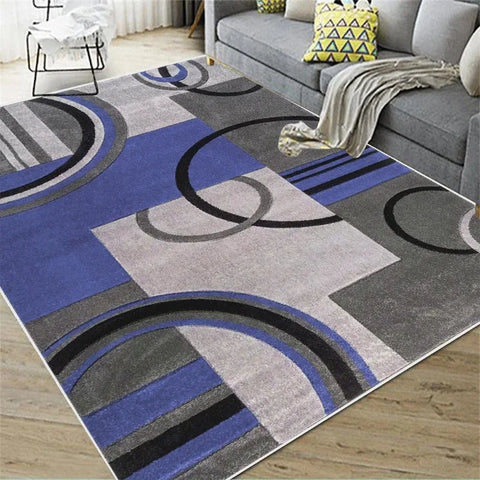 Navak Carpet Modern Geometric Lines Living Room Decor Carpet Bedroom Bedside Soft Foot Mat Home Kitchen Entrance Doormat Floor Mat
