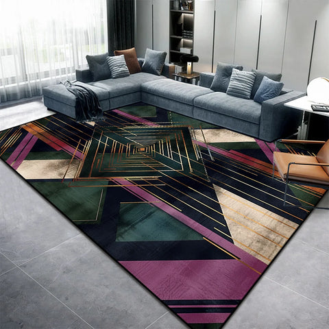 Navak Carpet Modern Abstract Living Room Carpet – Washable Area Rug for Bedroom, Lounge & Coffee Table, Home Decor Floor Mat