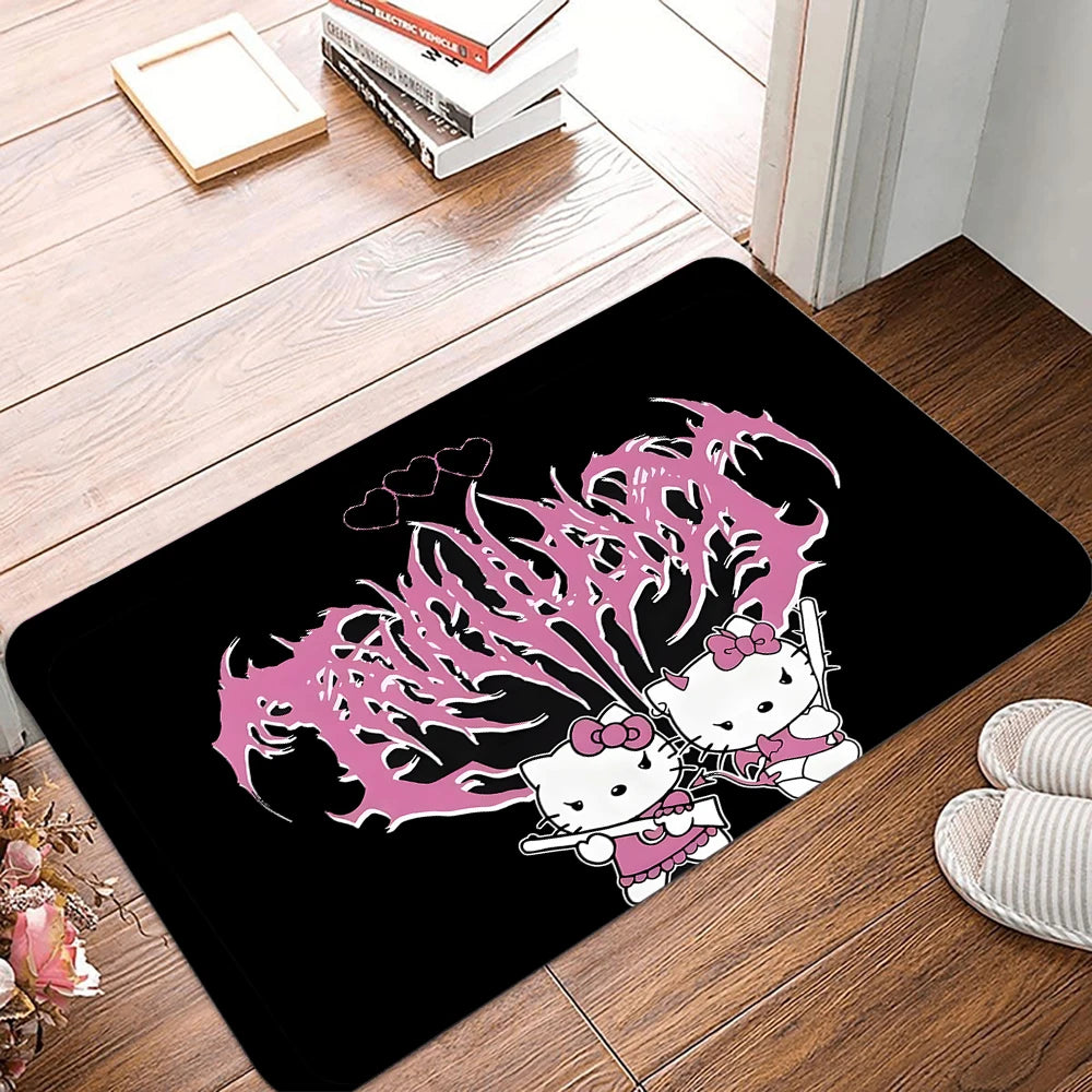 Navak Carpet Daily Picks Disney Hello Kitty Floor Mat Polyester Home Carpet Non Slip Entryway Rug Living Room Bathroom Bedroom Kitchen Doormat