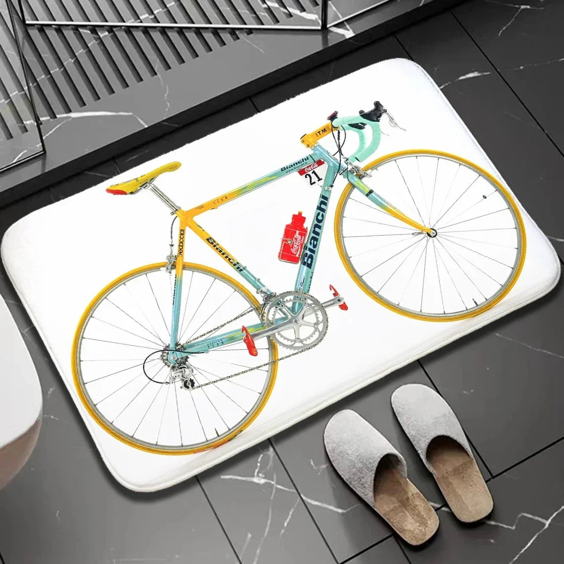 Navak Carpet 1Pc Bikers Indoor Outdoor Doormat Non Slip Bike Print Home Decor Carpet For Kitchen Bedroom Bath Foot Rugs Washabel Floor Mat