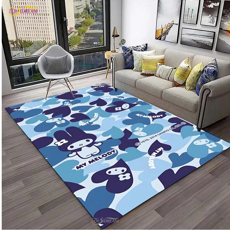 Navak Carpet Hello Kitty kawaii Cartoon Anime Carpet for Living Room Bedroom Rug Kitchen Door Kids Un-slip Floor Mat Alfombra Birthday gift