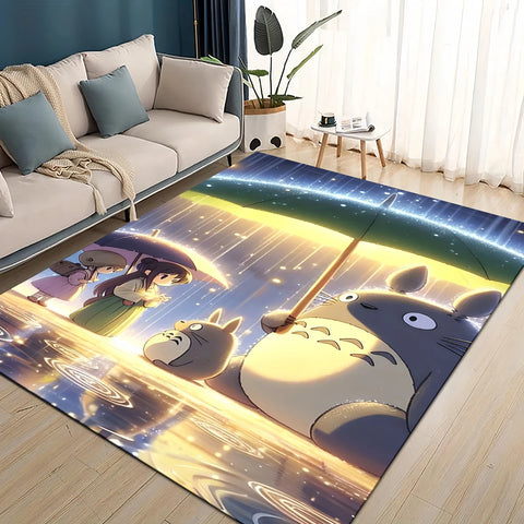 Navak Carpet 3D T-Totoros Cartoon Area Rug,Carpet Rug for Living Room Children's Bedroom Sofa Doormat Decor,kids Play Non-slip Floor Mat