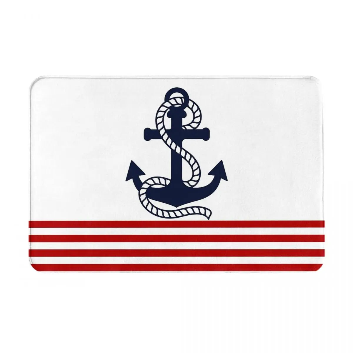 Navak Carpet Anchor Nautical White & Navy Anti-slip Doormat Floor Mat Cushion Carpet Rug for Kitchen Entrance Home Bathroom Living room Mats
