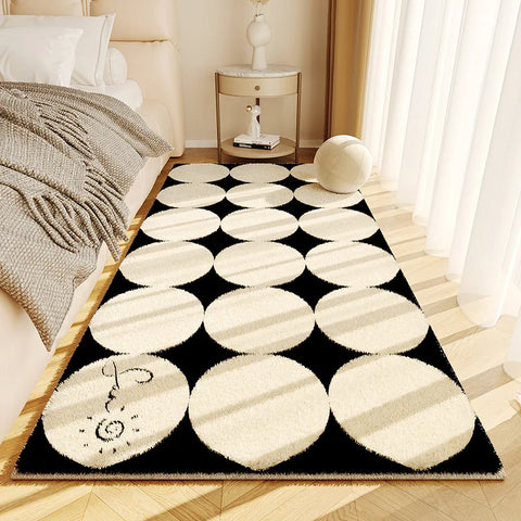 Navak Carpet Exclusive Picks Simple Cream Style Faux Cashmere Living Room Fluffy Rugs Home Decor Bedroom Cloakroom Bedside Non-Slip Rugs
