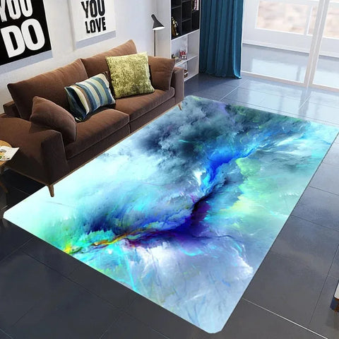 Navak Carpet 3D Galaxy Space Star Carpet Home Bedroom Living Room Decorative Floor Mat Bathroom Room Non-Slip Carpet Door Mat