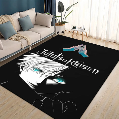 Navak Carpet 3D Cartoon Jujutsu Kaisen Anime Itadori Yuj Carpet Rug for Living Room Bedroom Home Sofa Decoration,kids Play Non-slip Floor Mat