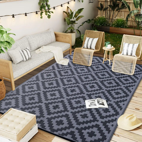 Navak Carpet UBN33HAPIHAPPY Indoor Outdoor Reversible Plastic Straw Patio Carpets Outdoor Rugs Waterproof Deck Backyard Family Picnic Bal9Hb^