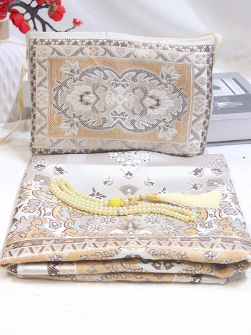 Navak Carpet Muslim Prayer Rug With Prayer Beads and Portable Bag Muslim Gift Islamic  Soft Mat Gifts Set Turkish Carpet For Ramadan Eid Hajj