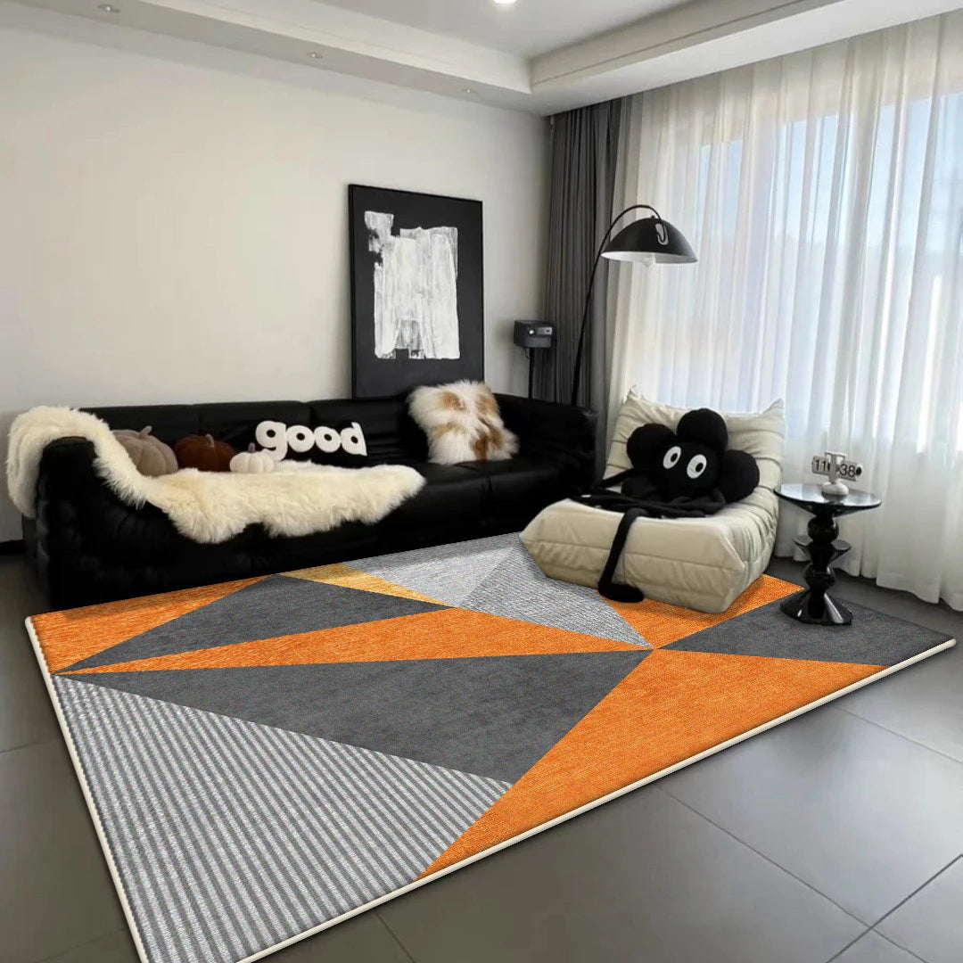 Navak Carpet Modern Light Luxury Carpet for Living Room Geometric Decoration Sofa Soft Large Rugs Bedroom Bedside Fluffy Floor Mat Non-slip