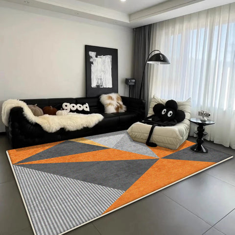 Navak Carpet Modern Light Luxury Carpet for Living Room Geometric Decoration Sofa Soft Large Rugs Bedroom Bedside Fluffy Floor Mat Non-slip