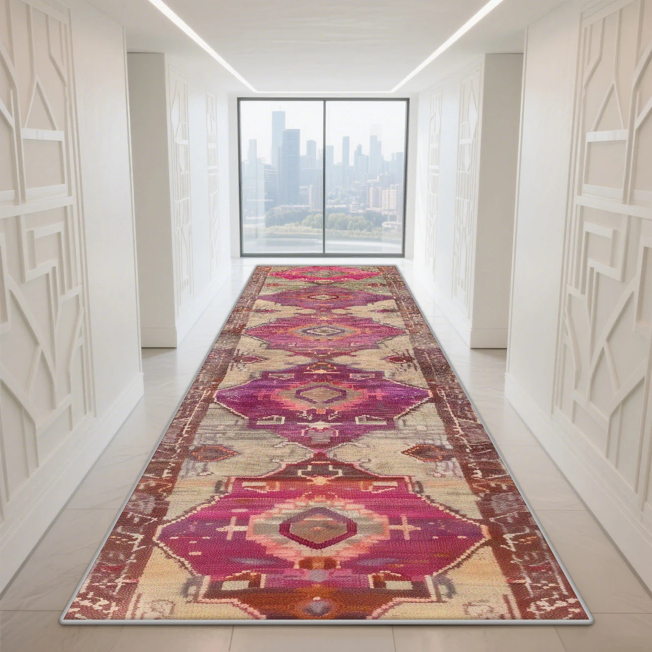 Navak Carpet Morocco Hall Corridor Carpet Non-slip Washable Home Runner Stairway Rug Outdoors Aisle The Long Corridor Mat Customizable Lobby