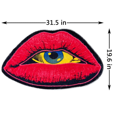 Navak Carpet Red Lip Devil Eye Carpet High-quality Plush Non-Slip Carpet Bathroom Fluffy Thickening Mat Bedroom Living Room Decoration Rug