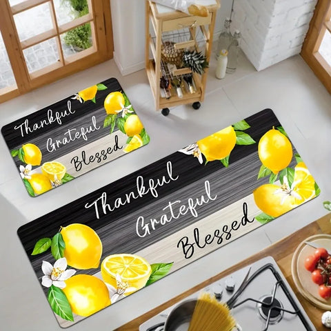 Navak Carpet 1PC Lemon Pattern Kitchen Rugs Non-Slip Door Mats Pop arts design Living room Rugs Bath Mat Carpet for Home Sink Laundry Decor