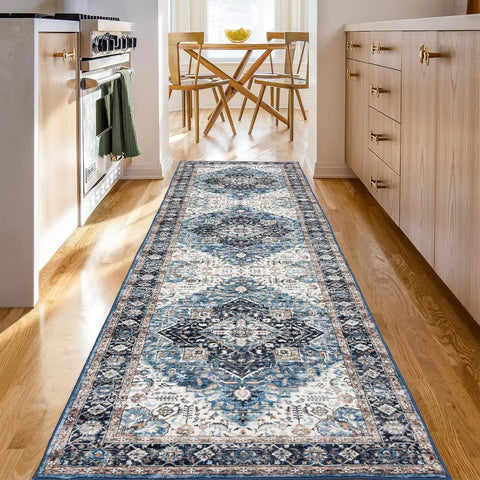 Navak Carpet ,Vintage Boho Rug,Ultra-Soft Low Pile, Washable, Non Slip,Stain Resistant Printed Carpet for Living Room Bedrooms P