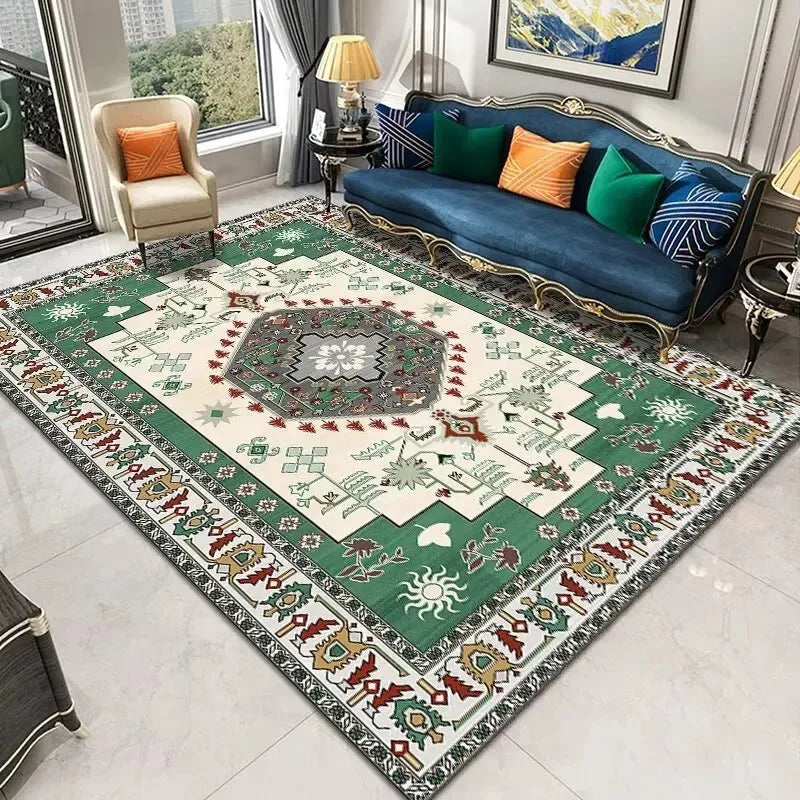 Navak Carpet Persian Retro Carpet Living Room Light Luxury Decoration Bedroom Bedside Large Rugs Lobby Coffee Table Non-Slip Lint-Free Mats