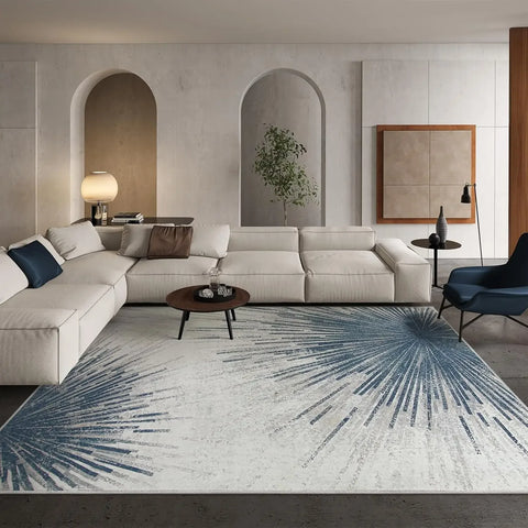 Navak Carpet Washable Faux Cashmere Area Rug – Abstract Non-Slip Carpet for Living Room & Bedroom, Stain Resistant Large Floor Mat