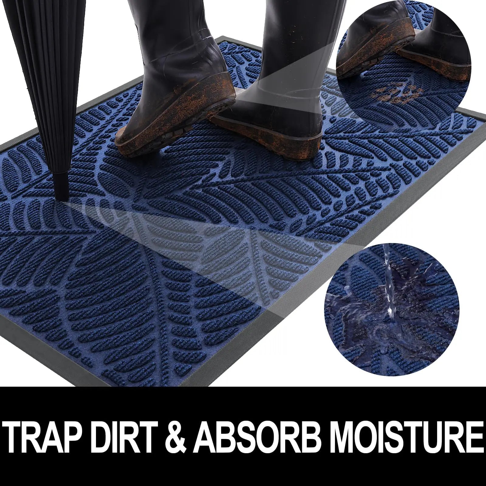 Navak Carpet Olanly Door Mats Indoor Outdoor Dirt Trapper Non-Slips Entrance Mat Washable Mats For Entryway Front Door Garden Door Mats Rugs