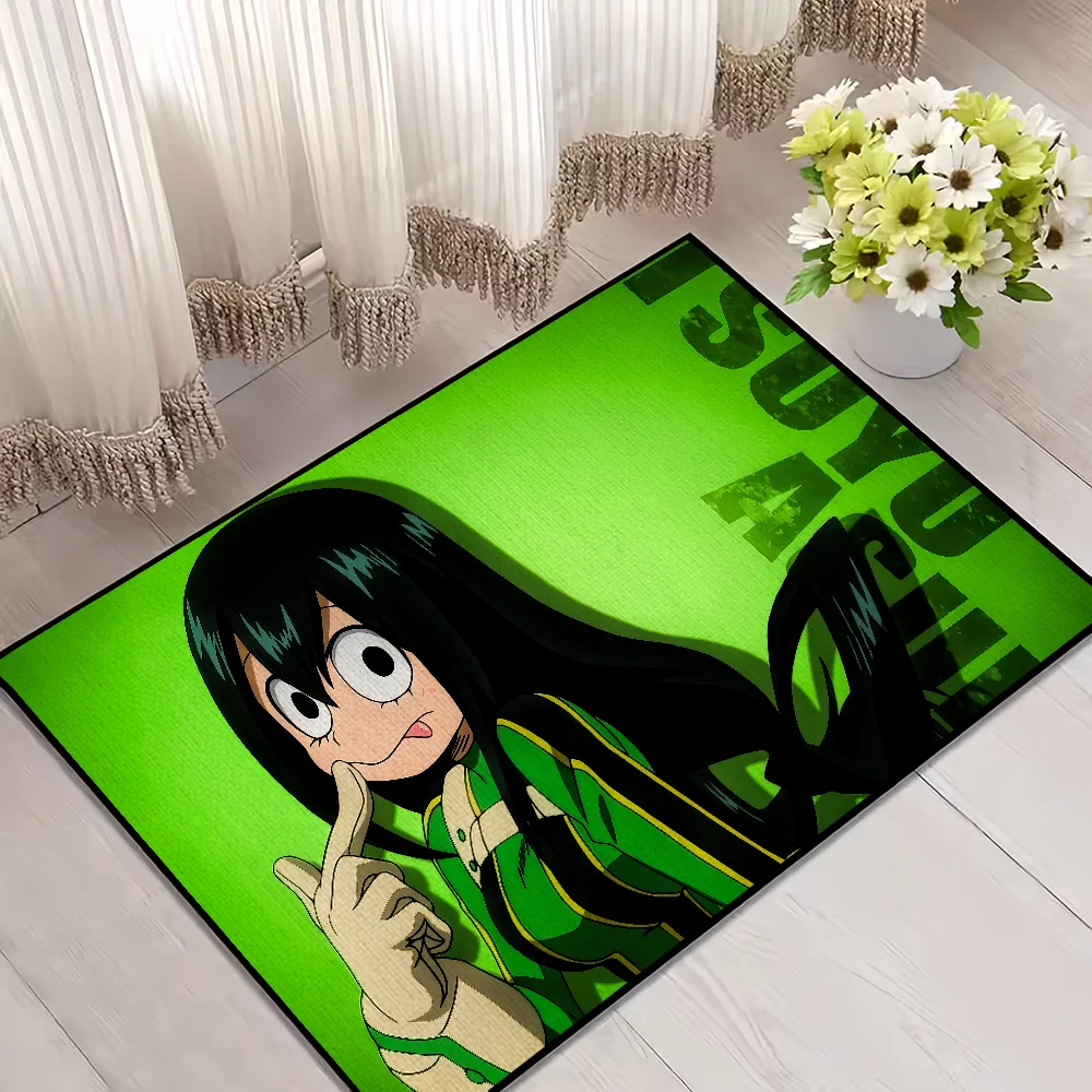 Navak Carpet anime My h-Hero Academia Tsuyu Asui small carpet Rug Home Decor Bedroom hogar Mat Hallway Balcony Entrance Doormat Decoration