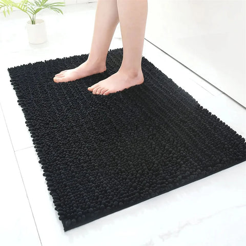 Navak Carpet Olanly Chenille Bathroom Rug Extra Soft Shaggy Bath Mat Non-Slip Bathroom Floor Mat Water Absorbent Plush Microfiber Rugs Shower