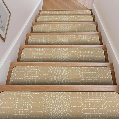 Navak Carpet Modern Minimalist Step Mat, Solid Wood Stair Carpet, Home Step Mats, Non-slip Decor Rug, Long Cashmere Rugs, Black Floor Mat