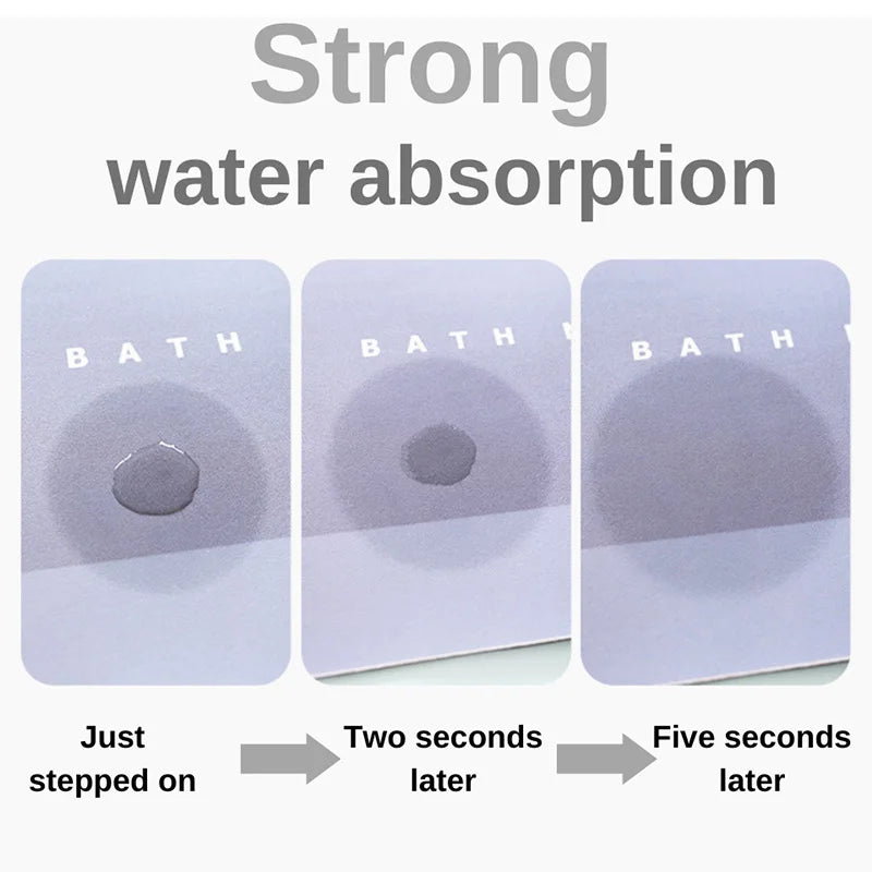 Navak Carpet Super Absorbent Floor Bath Mat Bathroom Shower Anti-slip Carpet Quick Dry Rubber Door Mat Nordic Luxury Marble Rug Home Decor