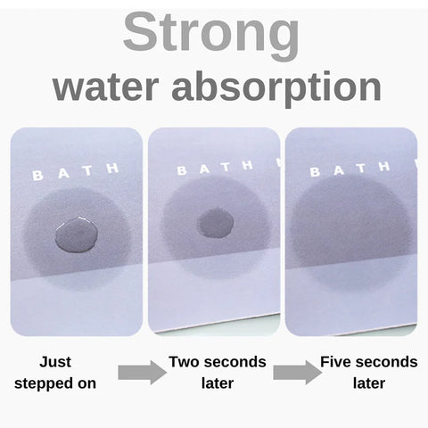 Navak Carpet Super Absorbent Floor Bath Mat Bathroom Shower Anti-slip Carpet Quick Dry Rubber Door Mat Nordic Luxury Marble Rug Home Decor