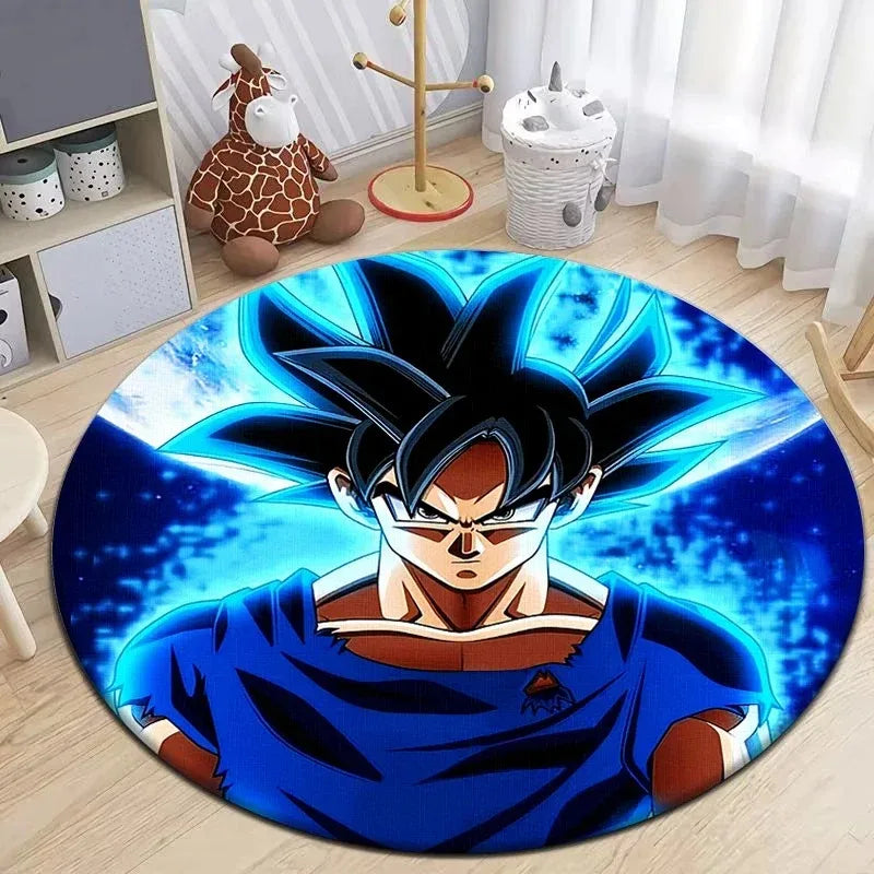 Navak Carpet Daily Picks Dragon-Ball Anime Round Carpet Non-Slip Floor Mat for Living Room Bedroom Circle Rugs Machine Washable Round Carpet Decor
