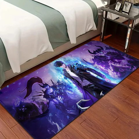 Navak Carpet Anime Solo L-leveling Gaming Entrance Door Mat Washable Non-Slip Living Room Sofa Chairs Area Mat Kitchen Welcome Doormat