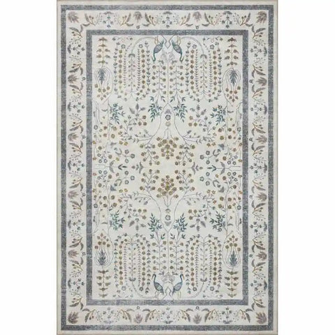 Navak Carpet Palace Princess Beige Carpet for Living Room Elegant Persian Ethnic Style Rug Boho Home Bedroom Bedside Decor Non Slip Floor Mat