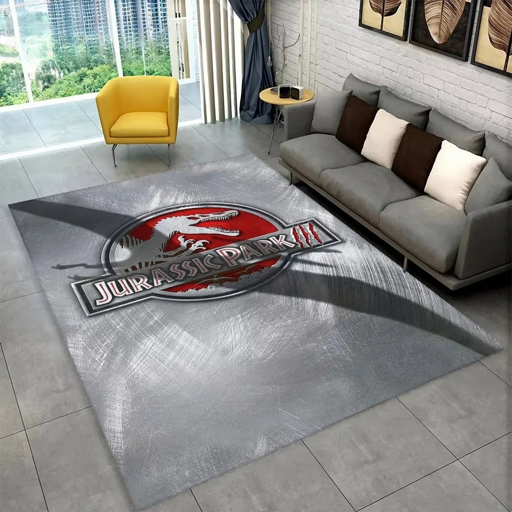 Navak Carpet 3D J-Jurassic Park Dinosaur Carpet Large Area Rug Bedroom Kids’ Playroom Floor Mat Non-Slip Living Room Decor Fun Sofa Accent