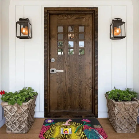 Navak Carpet Custom Yayoi Kusama Abstract Painting Doormat Non-Slip Entrance Bathroom Kitchen Door Floor Mat Garage Rug Carpet Footpad