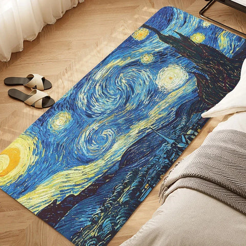 Navak Carpet Bedroom Rug D-Van D-Gogh Art Carpet for Kitchen Living Room Bath Hallway Foot Mat Slip-resistant Custom Doormat Entrance Door