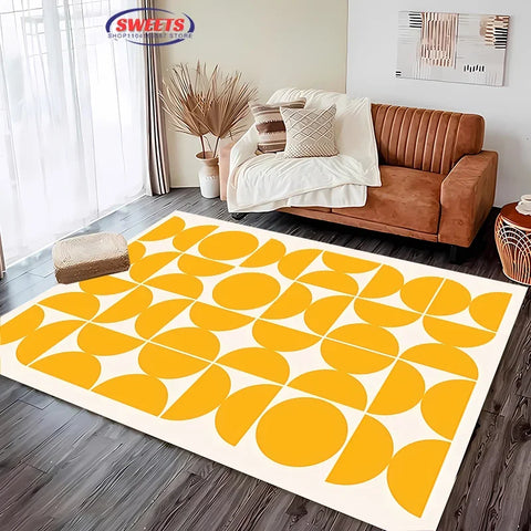 Navak Carpet 3D HD Nordic Style Minimalist Geometric Pattern Carpet for Living Room Bedroom Anti-slip Rug Sofa Doormat Home Decor Durable Mat