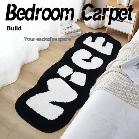Navak Carpet Exclusive Picks Fashionable Alphabet Long Runner Rug, Insulated and Warm Home Decor, Bedside Rug for Bedroom, Corridor and Hallway Carpet