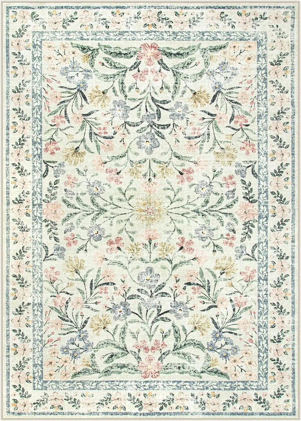 Navak Carpet Exclusive Picks Living Room Carpet, Middle Eastern Persian Mediterranean Retro Floral Floor Mat, Large Area Mat Home Decoration