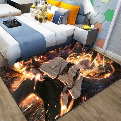 Navak Carpet Exclusive Picks Japanese Anime Loop-Pile Rug - Machine Washable Bedside Carpet for Airbnb, Hotel, Cozy Home Decor
