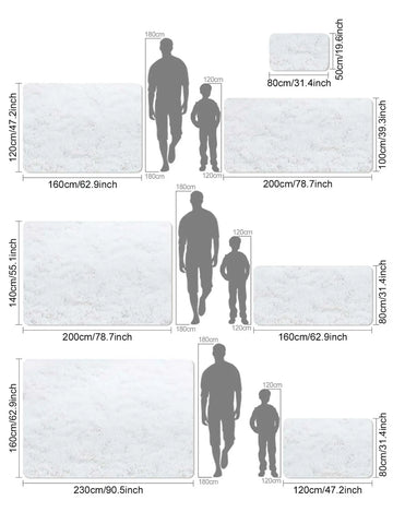 Navak Carpet Furry Carpet Living Room Mat Modern Bedroom Nordic Style Decoration Carpet Large Size Black Gray White Non Slip Children's Rugs