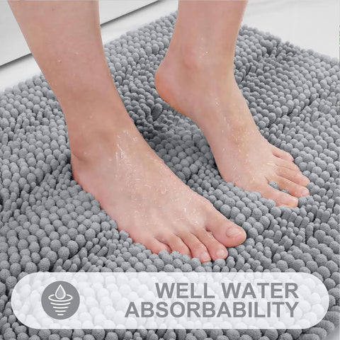 Navak Carpet Olanly Striped Bathroom Rugs Extra Thick Absorbent Bath Mats Non-Slip Soft Cozy Shower Carpet Plush Shaggy Machine Wash Bath Rug