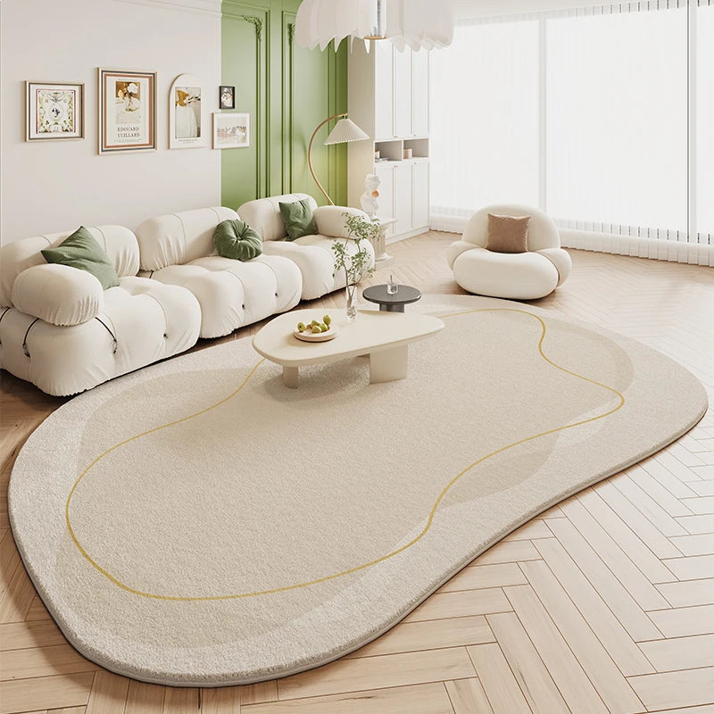 Navak Carpet Thicken Study Carpet Modern Simple Carpets for Living Room Irregular Bedroom Decor Plush Rug Home Special-shaped Anti-slip Mat