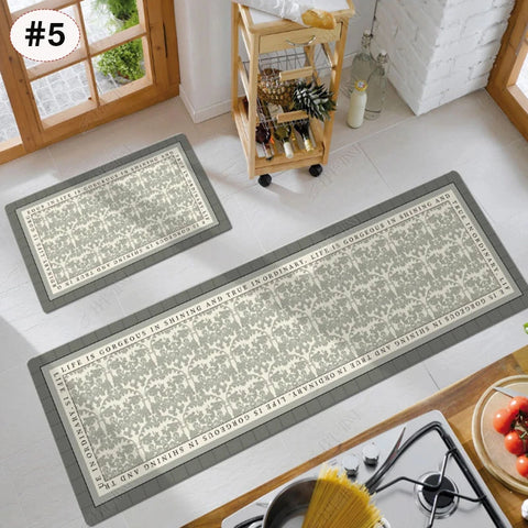 Navak Carpet Exclusive Picks American Light Luxury Water-absorbent Non-slip Dirt-resistant Foot Mat Vintage Crystal Velvet Kitchen Doorway Carpet